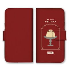 iPhone 11 iPhone11 케이스 수첩형 아이폰 11 스마트폰 케이스 휴대 케이스 레트로 다방 카페 찻집 메뉴 크림 소다 팬케이크 푸딩 쇼와 귀여운 컬러 02