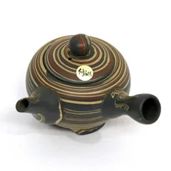 常滑　伸康焼　練込　ミニチュア茶器揃　桐箱　V　R5401 常滑 伸康焼 練込 ミニチュア茶器揃 桐箱 V R5401