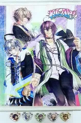 【中古】その他雑貨(キャラクター) [単品] A2布タペストリー+ハート型缶バッジ5個セット 「PS Vitaソフト KLAP!! ～Kind Love And Punish～ アニメイト限定セット」 同梱特典