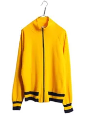 【お得なクーポン配布中!】 70s USA製 シアーズ トラック ジャケット メンズ レディース L 小さめ M 程 ヴィンテージ SEARS フルジップ ジャージ ハイネック ツートン