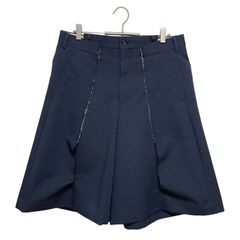 COMME des GARÇONS HOMME PLUS ドッキングワイドショーツ ダメージテーラードショーツ PN-P004 NAVY L コムデギャルソンオムプリュス 紺 ネイビー LARGE エル GARCONS ショーツ SHORTS