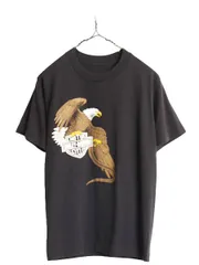 【お得なクーポン配布中!】 80s USA製 ハーレー ダビッドソン イーグル スネーク イラスト プリント Tシャツ メンズ S 程/ ヴィンテージ シングルステッチ バイク 黒