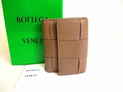 ボッテガヴェネタ BOTTEGA VENETA カセット ラムスキン 三つ折り ファスナーウォレット 財布 コンパクト財布 メンズ レディース 【未使用保管品】
