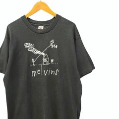 90s ビンテージ melvins 両面プリント バンド Tシャツ Lサイズ ブラック USA製 90年代 メルヴィンズ ロックT バンT