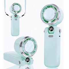 即納：GZ-Pandora ハンディファン 冷却プレート 扇風機 ハンディ 3WAY (手持ち 首掛け 卓上)100段階風力調節 冷却ファン 接触冷感 クーラー機能 手持ち扇風機 強力 超高速大風量 軽量 4000mAh大容量 長時間稼働Type-C対応  1