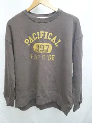 ◇ ⊇ AMERICAN HOLIC ロゴ　コットン100% 長袖 トレーナー　カットソー サイズM ブラウン レディース P  【1409250048784】