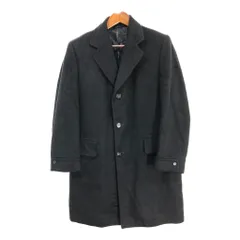 70年代 カシミヤ チェスターコート ヴィンテージ ブラック (メンズ M相当) 中古 古着 R6059
