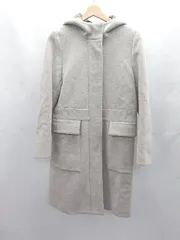 ◇ ⊇ UNITED ARROWS ユナイテッドアローズ 混合生地 長袖 ロングコート サイズ38 グレー系 レディース E  【1501230041874】