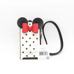 良品 ケイトスペード K4758 960 ディズニー ミニーマウス ドット柄 レザー レディースコインケース/パスケース 2000000 NSK OMI
