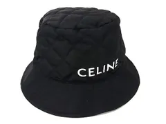 ■美品■ CELINE セリーヌ ナイロン100% バケットハット 帽子 表記サイズ L メンズ レディース ブラック系 FP3788
