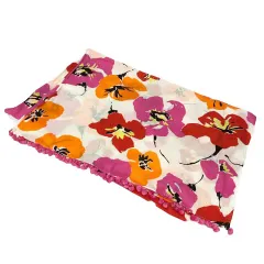ケイトスペード KATE SPADE ストール ショール フリンジ コットン フラワー 花柄 白 オフホワイト ピンク 赤 レッド 黒 ブラック 黄 イエローのサムネイル