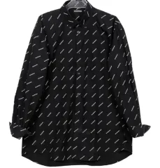 【タグ付新品】バレンシアガ90s 長袖シャツ ストライプ　ロゴ　ベージュゆったり 楽天市場】バレンシアガ シャツ ブルー ストライプの通販