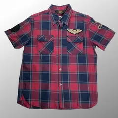 vanson ヴァンソン / スカル＆クロス チェックシャツ SIZE:Lのサムネイル