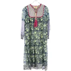 antik batikボヘミアンワンピース♡ szblockprints ten AFRICAN VINTAGE AFRICAN BATIC PATTERNED DESIGN ONE PIECE