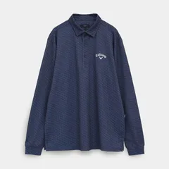 【新品未使用品】キャロウェイ ゴルフウェア 長袖シャツ 秋 冬 ロゴプリントオニカノコ長袖シャツ C25233107 メンズ Callaway ネイビー（葛西店）