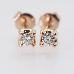 アガット 一粒 ダイヤモンド ピアス K18 深津絵里さん/25-1164S - メルカリ