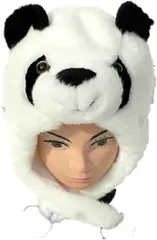 笑顔一番 動物 モコモコ 被り物 キャップ 写真撮影 パーティー グッズ コスプレ A073-12 16. パンダ( 16. パンダ)