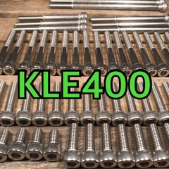 ステンレス製 KLE400 LE400A 左右エンジンカバーボルト 合計28本