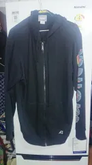 正規品 アシックススタイガー 黒 フルジップアップ フード付きTシャツ ラージ