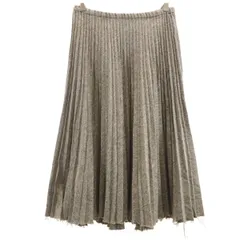 Mila Owen ミラオーウェン ロング丈 プリーツスカート 1 ブラウン系 レディース 古着