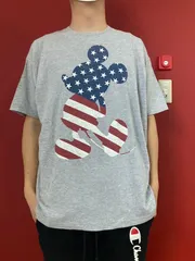 Disney ディズニー公式 星条旗ミッキーマウス Tシャツ メンズ2XL