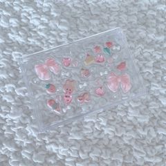 No.232 アクリルケース　レジンデコ　クリア　ピンク