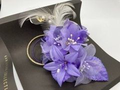 髪飾り 箱入 紫 花 和つう co421-0020