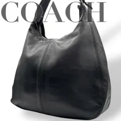 ★希少★COACH　コーチ　Vintage Coach Flatiron Hobo　4177　ヴィンテージホーボー　USA製　オールドコーチ　レザー　ブラック　肩掛け★　♯1723