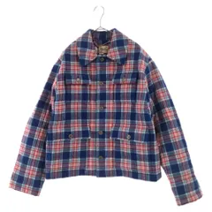 GUCCI (グッチ) 22SS TIGER QUILTED CHECK JACKET グッチタイガー刺繍 キルティング チェック柄 ジャケット ブルー/レッド 683264のサムネイル