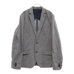 AX ARMANI EXCHANGE (アルマーニ エクスチェンジ) 16SS コットン ストライプ 2B テーラードジャケット グレー/ネイビーのサムネイル