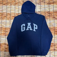 GAP(ギャップ) ネイビー 裏起毛 フード付きTシャツ L