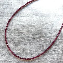 専用　天然ルビーカットビーズネックレス②39+5cm純銀製延長　ルビー約55ct 専用 天然ルビーカットビーズネックレス②39+5cm純銀製延長 ルビー約