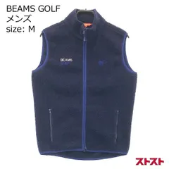 BEAMS GOLF フリースベスト グレー Mサイズ 新しい到着 ORANGE LABEL 裏フリース ジャージ ジップベスト