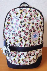 コンバース＆ミッキー　子供用　リュクサック　白　ミッキー柄　PVCレザー　美品
