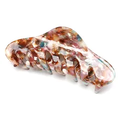 【在庫セール】1本(10.6cm*4.2cmMulticolor) レディース 韓国 可愛い ヘアアクセサリー 大人 しっかりとまる バンスクリップ クリップ 髪留め コーヒー ヘアクリップ 大きめ QinGoo