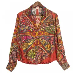 エルメス 長袖シャツ メンズ AUX PAYS DES EPICES スパイスの土地で トップス アパレル 服 HERMES 40 レッド 赤 シルク    春 秋【中古品】のサムネイル