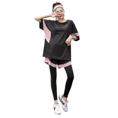 ☆ ピンク ☆ Lサイズ ☆ スポーツウェア 4点セット kjoy31 スポーツウェア レディース 上下セット 4点セット 4点 セット ランニングウェア ヨガウェア トレーニングウェア ジムウェア 半袖 スポーツブラ ロングパンツ ショートパンツ おしゃれ