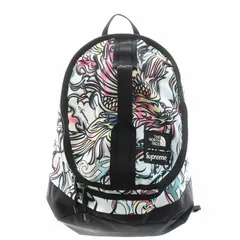 ザノースフェイス × シュプリーム Supreme 22AW スティープテックバックパック Steep Tech Backpack リュックサック 総柄 ナイロン 黒 ブラック 白 ホワイト 水色 ライトブルー NM82292I /AN14