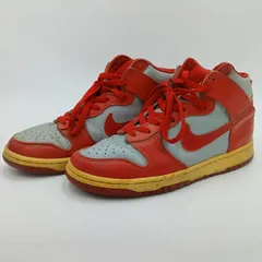 NIKE ナイキ DUNK HIGH LE ダンクハイ スニーカー レッド/シルバー メンズ 27.5cm C-5-5