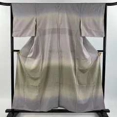 訪問着【曽根武勇】紬地 伝統工芸士 正絹 松鶴 金糸 袷着物 一つ紋 すくい織 伝統工芸士 曽根武勇】 特選工藝御召訪問着 ≪単衣仕立て・中古