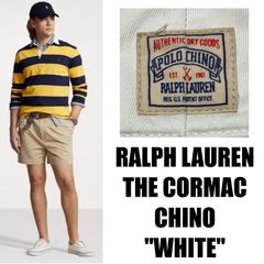 Ralph Lauren THE CORMAC CHINO RELAXED FIT ショートパンツ ホワイト  W32