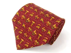 サルヴァトーレフェラガモ ネクタイ 総柄 格子柄 動物柄 高級 シルク 伊製