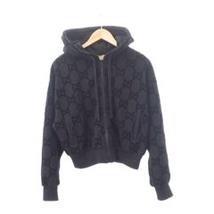 【中古】【Aランク】GUCCI グッチ GGブラッシュド フーデットジャケット パーカー 769546 XJF2X 1000 コットン ブラック XSサイズ レディース【ISEYA】