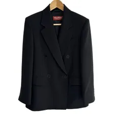 Max Mara STUDIO(マックスマーラスタジオ) ジャケット サイズJP36 レディース美品  - 黒 長袖/ダブル/秋/冬