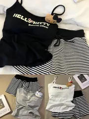 レディス　ルームウェア　上下セット　パット付きキャミソール　パジャマ3色からお選び