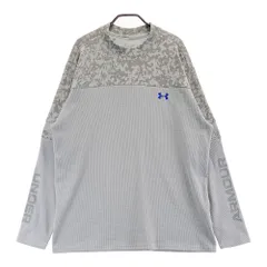 サイズ：XXL UNDER ARMOUR アンダーアーマー  モックネック長袖Tシャツ カモフラ柄 グレー系 [240101538849] ゴルフウェア メンズ ストスト