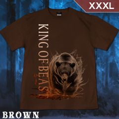 GENJU XXXLサイズ 熊 ベア アニマル メンズ クール かっこいい Tシャツ 半袖 King of Beast