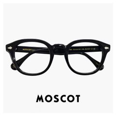 【新品】 モスコット 52mm MOSCOT LEMTOSH BLACK 大きめ メガネ レムトッシュ 眼鏡 メンズ ボストン ボスリントン 型 セル ブラック 黒縁 黒ぶち 幅広 幅が 広い 大きい XLサイズ フレーム ダミーレンズ発送