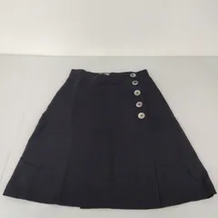 【TAKA39-13】△ MARGARET HOWELL マーガレット ハウエル ｢ひざ丈 フレア スカート｣ 春~秋用 サイズII ブラック