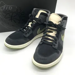 Nike スニーカー Air Jordan 1 Mid SE Craft 箱 タグ FD6817-003 エアジョーダン1 ミッド SE クラフト 27.5cm 黒 グレー ナイキ 靴B12171◆